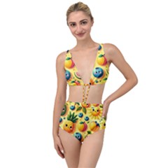 Fruits Fresh Sweet Pattern Tied Up Two Piece Swimsuit by Ravend