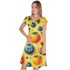 Fruits Fresh Sweet Pattern Classic Short Sleeve Dress by Ravend