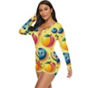 Fruits Fresh Sweet Pattern Long Sleeve Boyleg Swimsuit View2