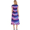 Cosmic Galaxy Quantum Art Nature V-Neck Drawstring Shoulder Sleeveless Maxi Dress View4