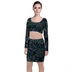 Monstera Plant Tropical Jungle Top And Skirt Sets by Ravend