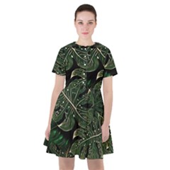 Monstera Plant Tropical Jungle Sailor Dress by Ravend