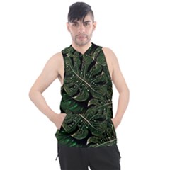 Monstera Plant Tropical Jungle Men s Sleeveless Hoodie