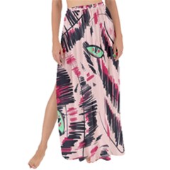 Drawing Notebook Print Reason Maxi Chiffon Tie-up Sarong by Ravend