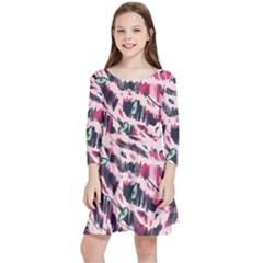 Drawing Notebook Print Reason Kids  Quarter Sleeve Skater Dress by Ravend