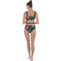 Flowers Monstera Foliage Tropical Bandaged Up Bikini Set  View2