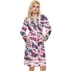 Drawing Notebook Print Reason Long Sleeve Velvet Robe by Ravend