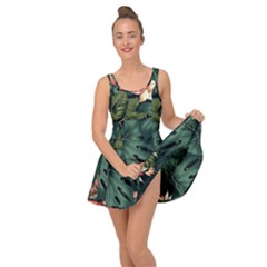 Flowers Monstera Foliage Tropical Inside Out Casual Dress by Ravend