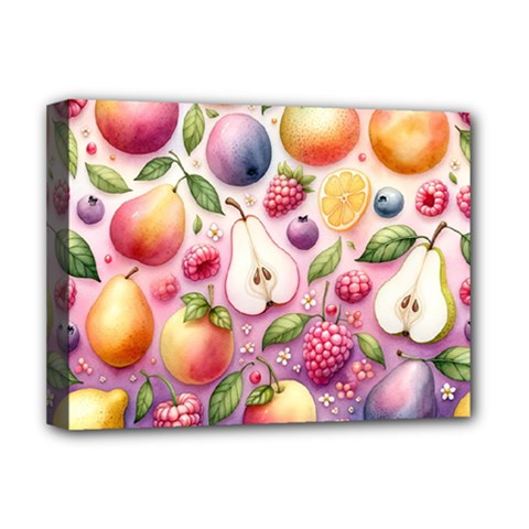 Fruits Apple Strawberry Raspberry Deluxe Canvas 16  X 12  (stretched)  by Ravend