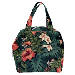 Flowers Monstera Foliage Tropical Boxy Hand Bag by Ravend