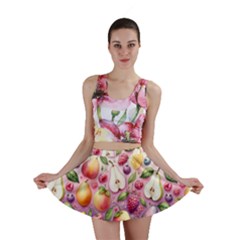 Fruits Apple Strawberry Raspberry Mini Skirt by Ravend