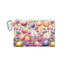 Fruits Apple Strawberry Raspberry Canvas Cosmetic Bag (Small) View1