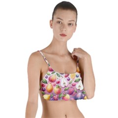 Fruits Apple Strawberry Raspberry Layered Top Bikini Top  by Ravend