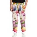 Fruits Apple Strawberry Raspberry Men s Elastic Waist Pants View1