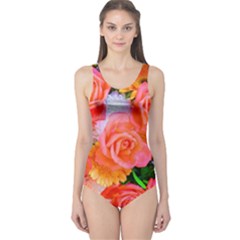 Bouquet Floral Blossom Anniversary One Piece Swimsuit by Ravend