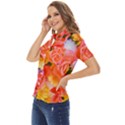 Bouquet Floral Blossom Anniversary Women s Short Sleeve Double Pocket Shirt View3