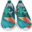 Leaves Tropical Exotic Green Plant Kids  Slip On Sneakers View1