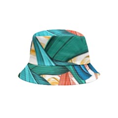 Leaves Tropical Exotic Green Plant Bucket Hat (kids) by Ravend