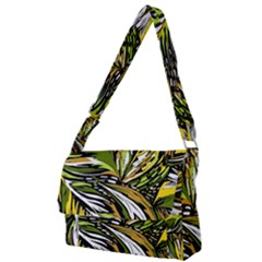 Foliage Pattern Texture Background Full Print Messenger Bag (s) by Ravend