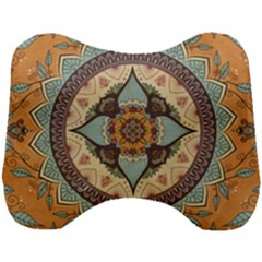 Mandala Floral Decorative Flower Art Head Support Cushion by Ravend