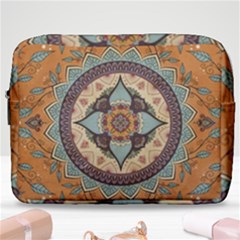 Mandala Floral Decorative Flower Art Make Up Pouch (large) by Ravend