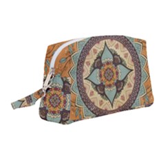 Mandala Floral Decorative Flower Art Wristlet Pouch Bag (medium) by Ravend