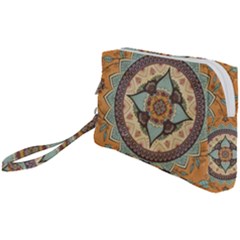 Mandala Floral Decorative Flower Art Wristlet Pouch Bag (small) by Ravend