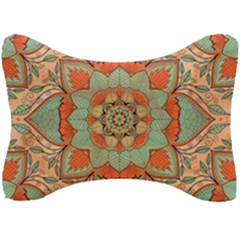 Mandala Floral Decorative Flower Seat Head Rest Cushion by Ravend