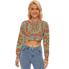 Mandala Floral Decorative Flower Lightweight Long Sleeve Sweatshirt by Ravend