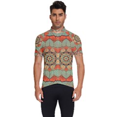 Mandala Floral Decorative Flower Men s Short Sleeve Cycling Jersey by Ravend