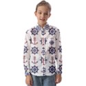 Nautical Seamless Pattern Kids  Long Sleeve Shirt View1