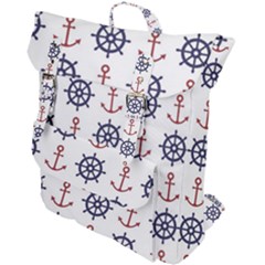 Nautical Seamless Pattern Buckle Up Backpack by Grandong