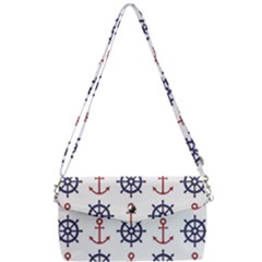 Nautical Seamless Pattern Removable Strap Clutch Bag by Grandong