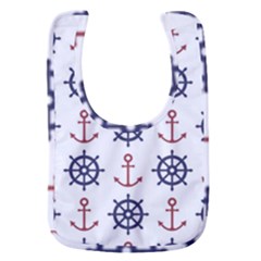 Nautical Seamless Pattern Baby Bib by Grandong