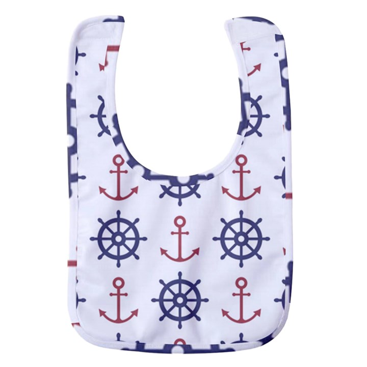 Nautical Seamless Pattern Baby Bib