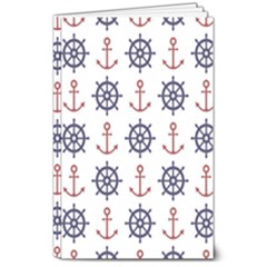 Nautical Seamless Pattern 8  X 10  Softcover Notebook by Grandong