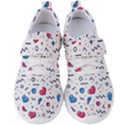 Hearts Seamless Pattern Memphis Style Women s Velcro Strap Shoes View1