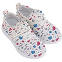 Hearts Seamless Pattern Memphis Style Kids  Velcro Strap Shoes View3