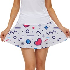 Hearts Seamless Pattern Memphis Style Women s Skort by Grandong