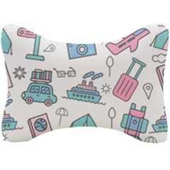 Transportation Seamless Pattern Seat Head Rest Cushion by Grandong