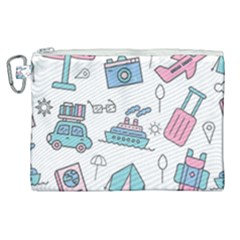 Transportation Seamless Pattern Canvas Cosmetic Bag (xl) by Grandong