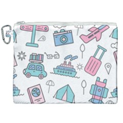 Transportation Seamless Pattern Canvas Cosmetic Bag (xxl)