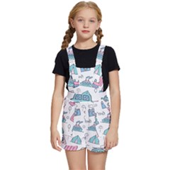 Transportation Seamless Pattern Kids  Short Overalls by Grandong