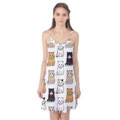 Cat Kitten Seamless Pattern Camis Nightgown  by Grandong