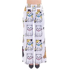 Cat Kitten Seamless Pattern So Vintage Palazzo Pants by Grandong