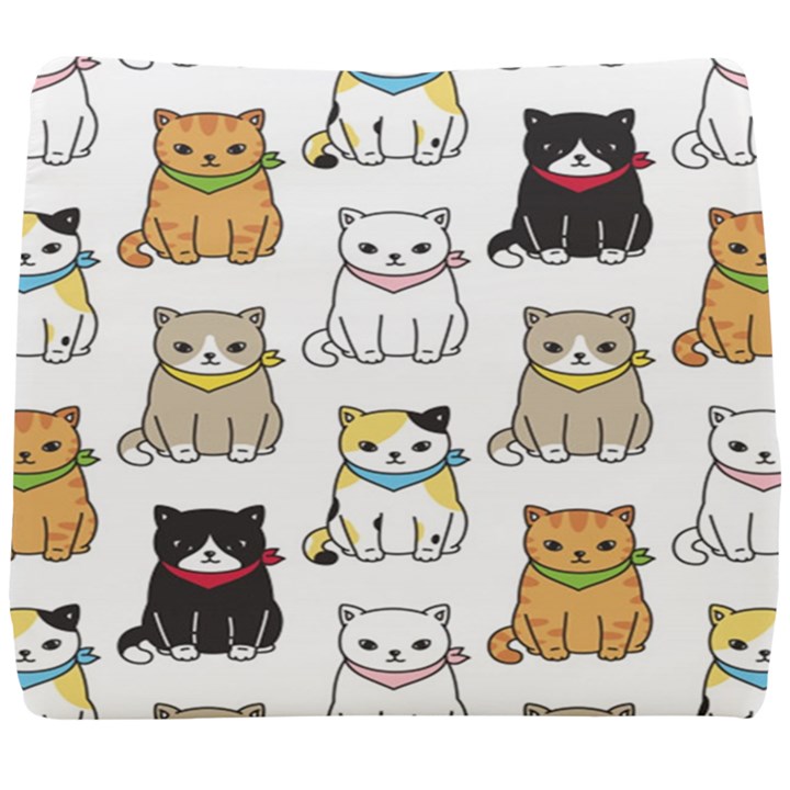 Cat Kitten Seamless Pattern Seat Cushion