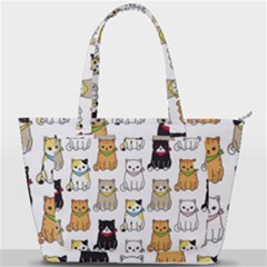 Cat Kitten Seamless Pattern Back Pocket Shoulder Bag  by Grandong