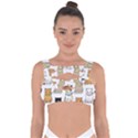 Cat Kitten Seamless Pattern Bandaged Up Bikini Top View1