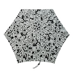 Seamless Pattern With Black White Doodle Dogs Mini Folding Umbrellas by Grandong