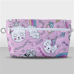 Cute Cat Kitten Cartoon Doodle Seamless Pattern Handbag Organizer by Grandong